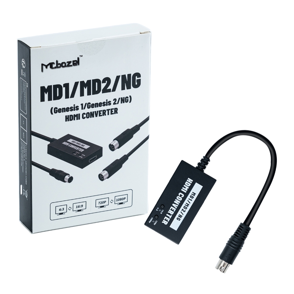 Mcbazel ตัวแปลง HDTV HDMI แบบหลายฟังก์ชันสำหรับ Mega Drive 1/Mega Drive 2/NEOGEO
