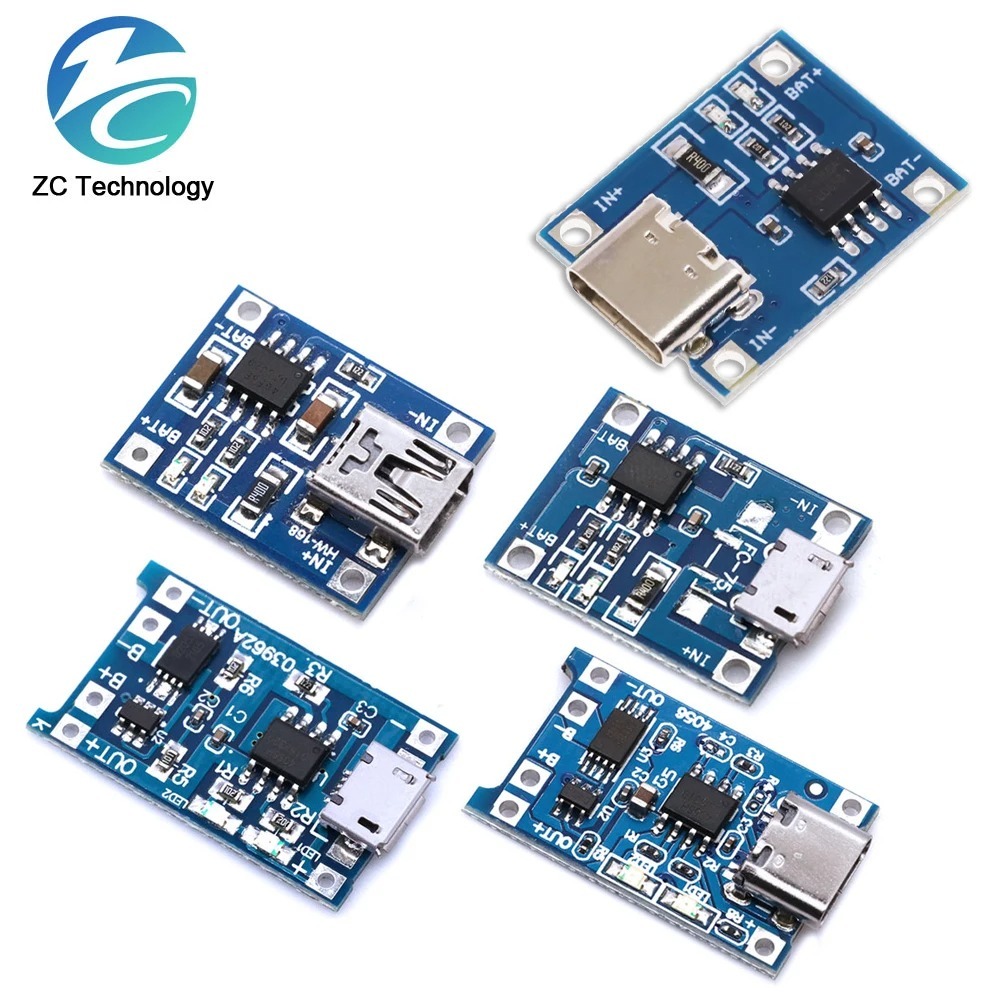 Smart Electronics 5V type-c Micro USB 1A 18650 แบตเตอรี่ลิเธียมชาร์จโมดูลป้องกันสําหรับ Arduino Diy Kit