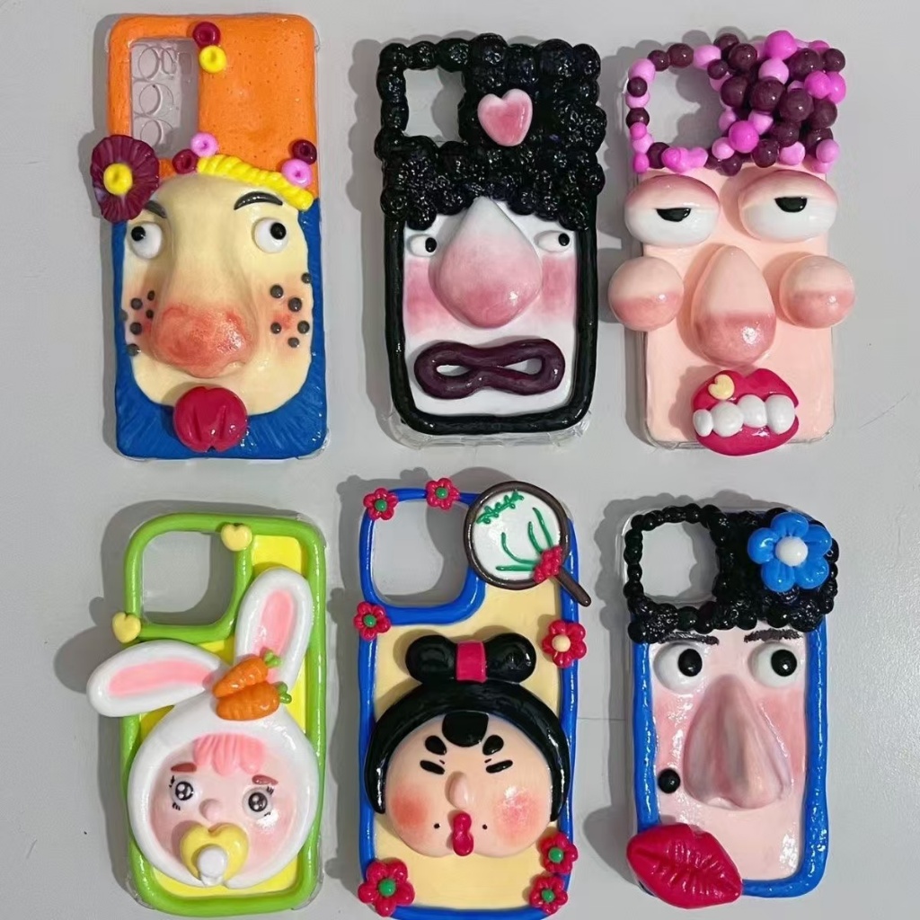 เคสโทรศัพท์ดินเหนียว น่าเกลียดน่ารักหนังสือเล่มเล็กสีแดงน่ารักดิจิตอลอินเทรนด์สไตล์ที่กําหนดเองสไตล์ขายดีมูลค่าสูง
