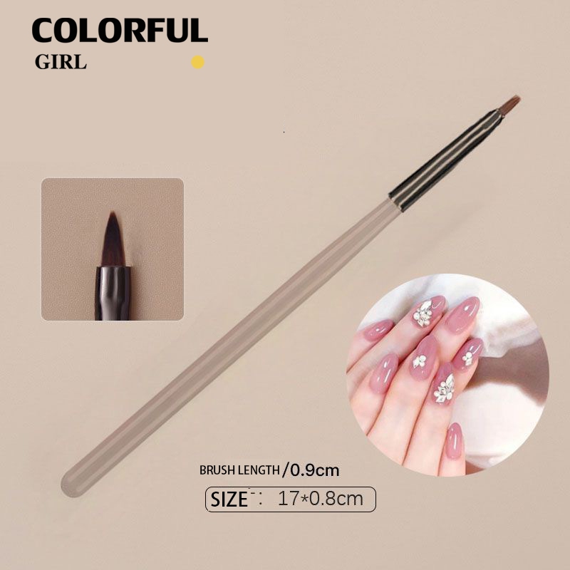 ชุดเซ็ต 9 ชิ้น อะคริลิคเล็บแปรง แปรงเล็บแปรงอะคริลิค Uv Gel Extension เครื่องมือ พู่กันไล่สี สําหรับตกแต่งเล็บ รูปที่ 7