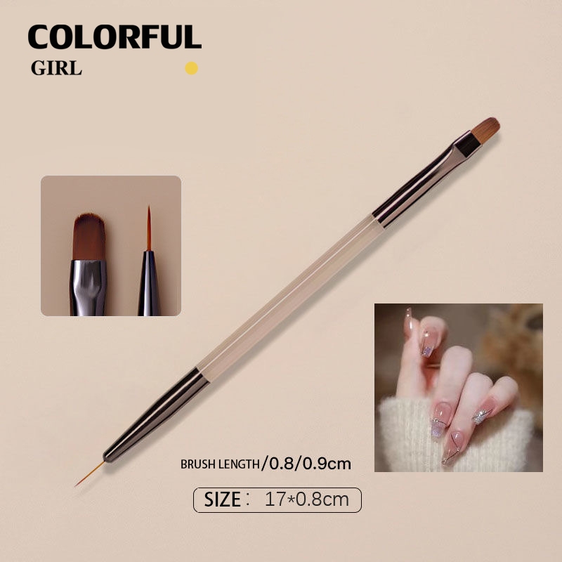 ชุดเซ็ต 9 ชิ้น อะคริลิคเล็บแปรง แปรงเล็บแปรงอะคริลิค Uv Gel Extension เครื่องมือ พู่กันไล่สี สําหรับตกแต่งเล็บ รูปที่ 6