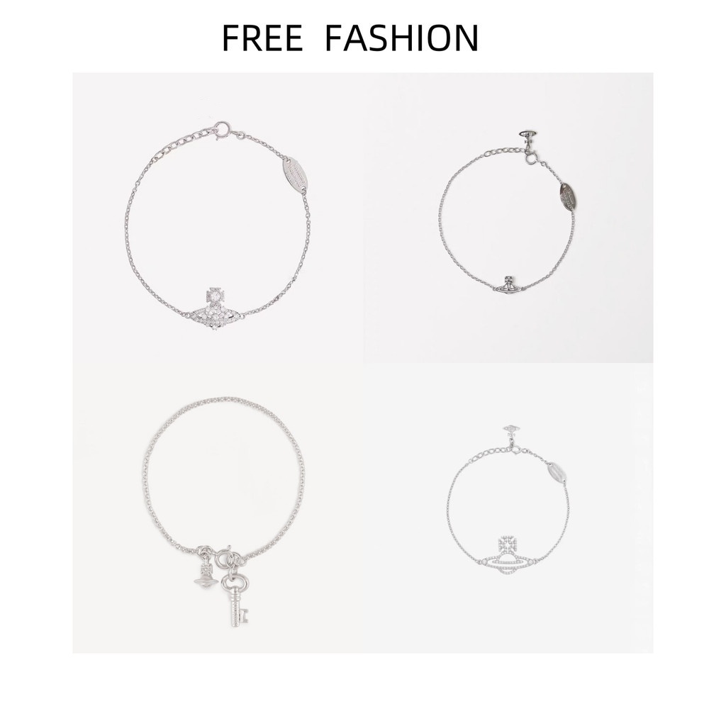 Vivie Saturn Pendant Bracelet สร้อยข้อมือคีย์ดาวเสาร์ สร้อยข้อมือดาวเสาร์เพชร สร้อยข้อมือคลาสสิก