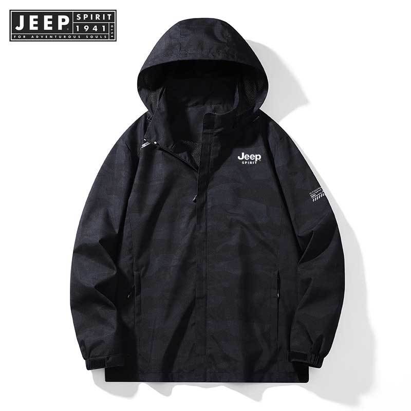 JEEP SPIRIT 1941 ESTD Charge Coat ฤดูใบไม้ร่วงและฤดูหนาวใหม่กลางแจ้งฤดูใบไม้ผลิและฤดูใบไม้ร่วง Non หมวกแบบถอดได้กันน้ํากันลมและระบายอากาศ