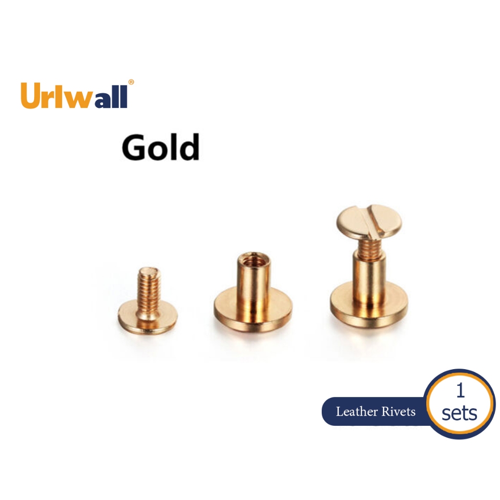 Urlwall 1 ชุดหนัง Rivets Double Cap Rivet Tubular 3 Fixing เครื่องมือฮาร์ดแวร์อุปกรณ์เสริมพิเศษสําหรับ DIY Craft ซ่อมตกแต่ง