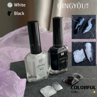【พร้อมส่ง】QINGYOU น้ำยาทำลายหินอ่อน น้ำยาริ้วใช้ทำงาน15ML เพียงทาลงบนเล็บสีทำสีแล้ว(ไม่ต้องอบ)