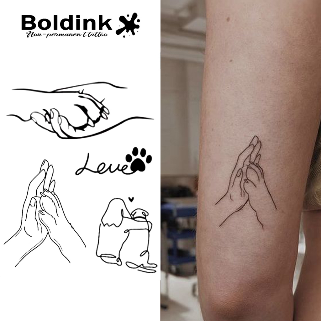 Boldink รอยสักลูกสุนัขกึ่งถาวร·สติกเกอร์รอยสักมายากลกันน้ำ·อยู่ได้นานสองสัปดาห์·รอยสักปลอม