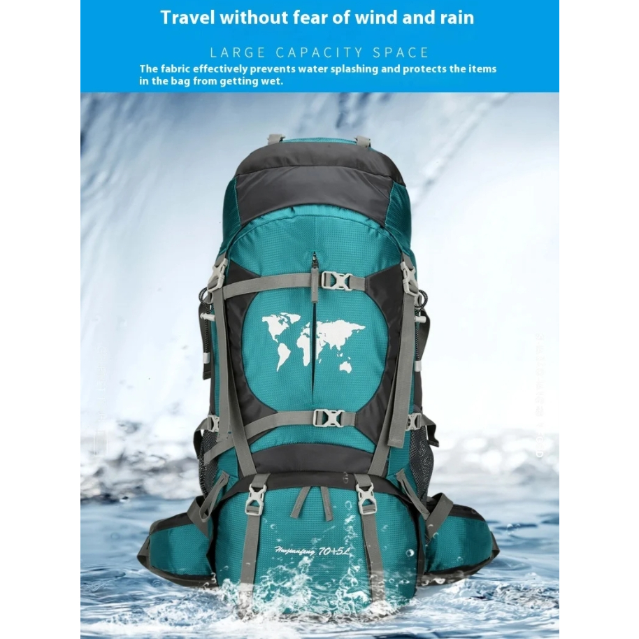 พร้อมสต็อก 75ล มืออาชีพเดินป่ากระเป๋าเป้สะพายหลังกระเป๋าปีนเขากันน้ําเดินทางกลางแจ้งตั้งแคมป์กระเป๋าเป้สะพายหลัง - รูปที่ 6