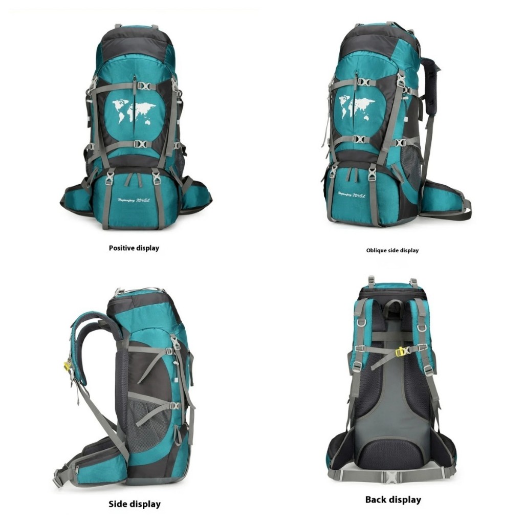 พร้อมสต็อก 75ล มืออาชีพเดินป่ากระเป๋าเป้สะพายหลังกระเป๋าปีนเขากันน้ําเดินทางกลางแจ้งตั้งแคมป์กระเป๋าเป้สะพายหลัง - รูปที่ 2