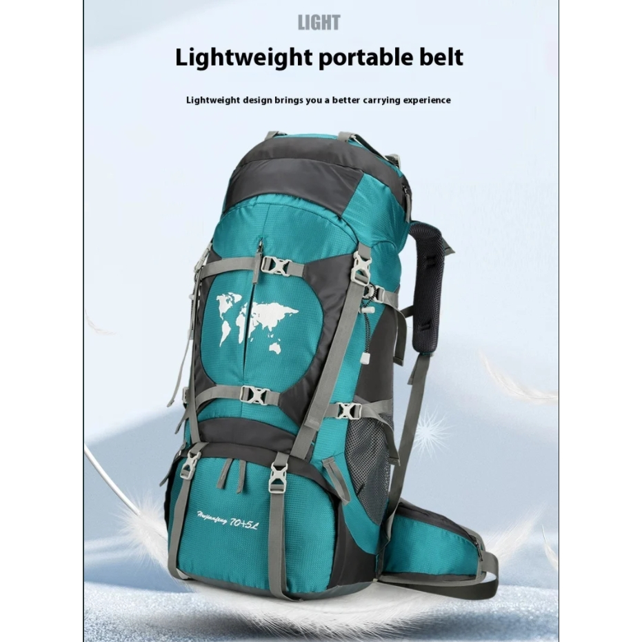 พร้อมสต็อก 75ล มืออาชีพเดินป่ากระเป๋าเป้สะพายหลังกระเป๋าปีนเขากันน้ําเดินทางกลางแจ้งตั้งแคมป์กระเป๋าเป้สะพายหลัง - รูปที่ 5