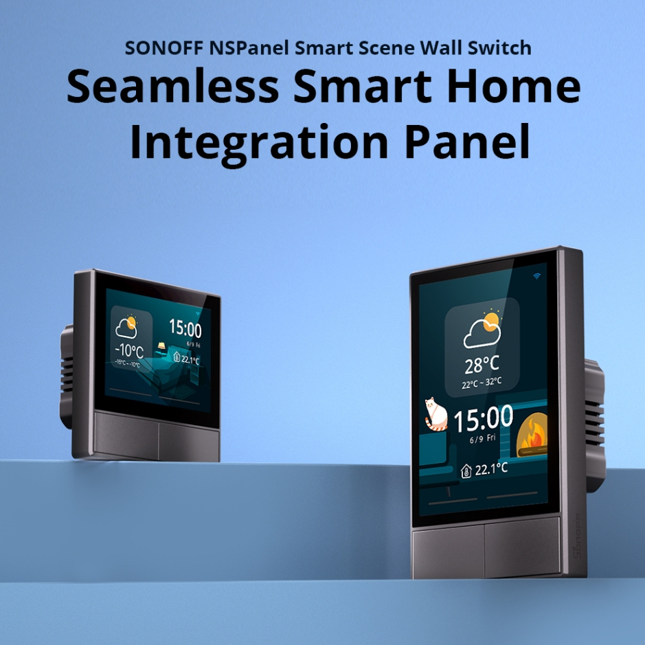 Sonoff NSPanel สมาร์ทฉากสวิทช์ผนัง EU/US ประเภท Wifi สมาร์ทเทอร์โมจอแสดงผล All-in-One ควบคุมแบบบูรณาการ HMI แผง Home Automation Thermostat สมาร์ทบ้านทํางานร่วมกับ Alexa Alice