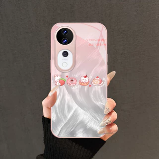 เคส Vivo V70 V60 V50 Lite V40 V30 V29 V27 5G Case ลายการ์ตูน กระต่ายน่ารัก เคสกันกระแทก พร้อมขอบซิลิโคนอ่อน