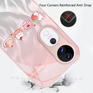 เคส Vivo V70 V60 V50 Lite V40 V30 V29 V27 5G Case ลายการ์ตูน กระต่ายน่ารัก เคสกันกระแทก พร้อมขอบซิลิโคนอ่อน