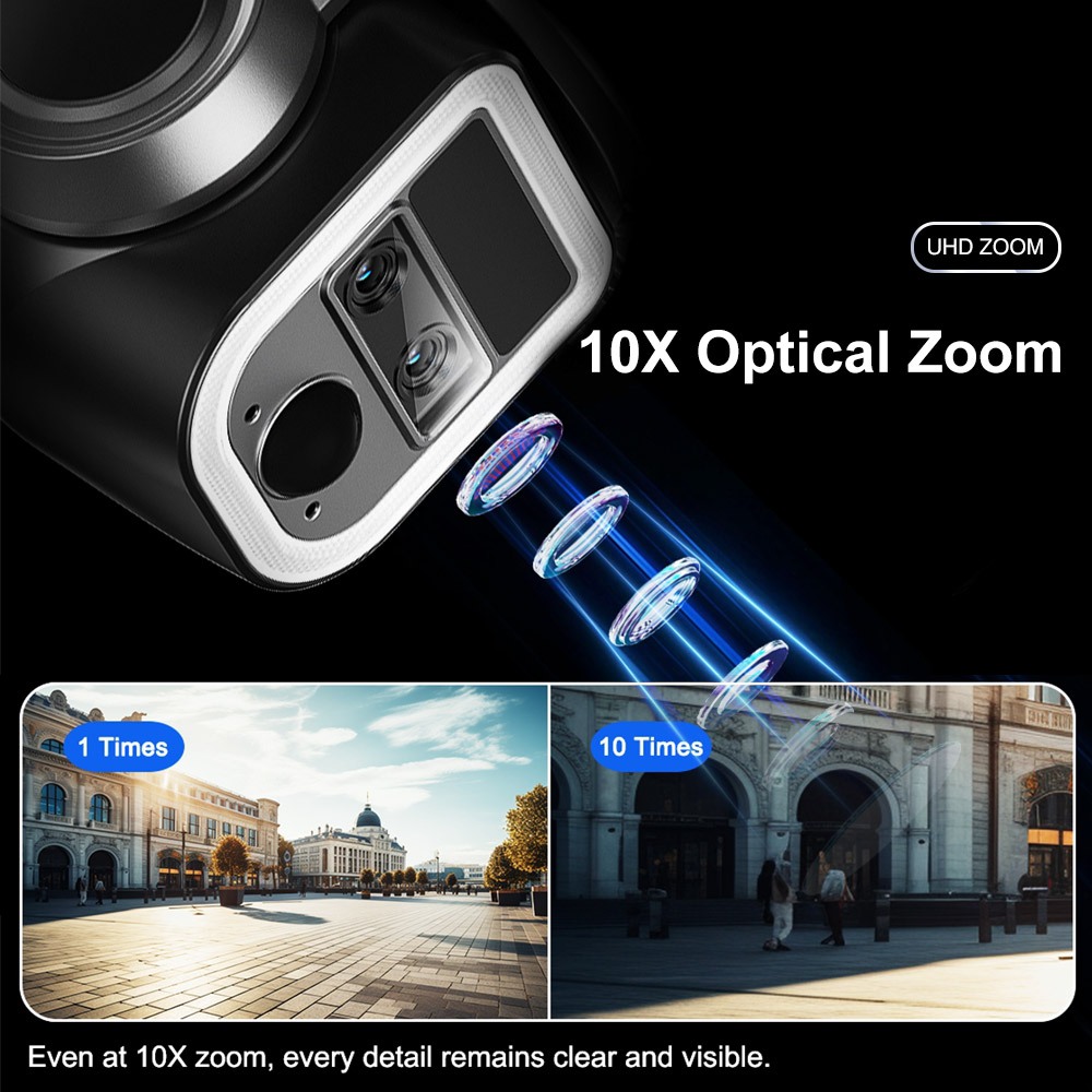 LS VISION 6K 4G+WIF PTZ กล้องโซล่าเซลล์กลางแจ้ง จอคู่ กล้องวงจรปิด12MP เลนส์หลายตัว ซูม I10X ตรวจจับ PIR กล้องวงจรปิดรักษาความปลอดภัย NIVIEW