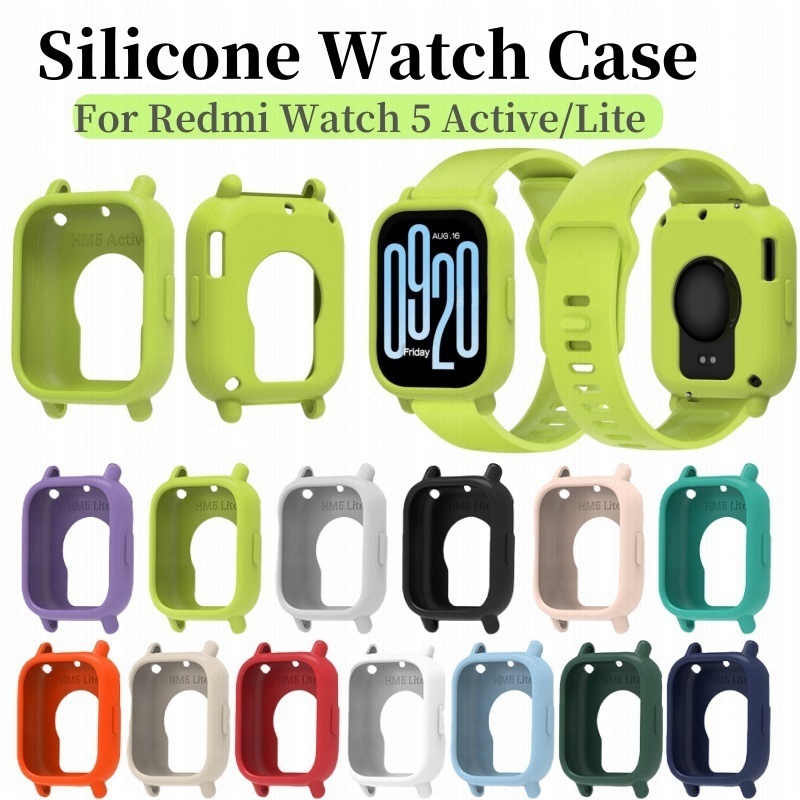Tpu ฝาครอบป้องกันสําหรับ Redmi Watch 5 Active/Lite ซิลิโคนอ่อนนุ่มฝาครอบกันชนสําหรับ Redmi Watch 5 Lite/Active