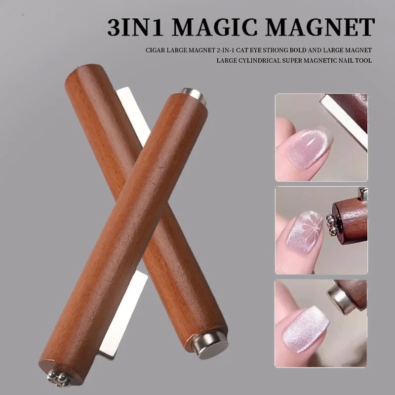 พร้อมส่ง แม่เหล็กแบบแท่ง-แบบมีด้ามจับ สำหรับดูดสีลูกแก้วสีแคทอาย-3-in-1 Cigar Magic Magnet