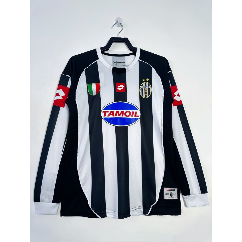 02-03 Juventus Long sleeve Retro Jersey football T-shirt NEDVED BELPIERO DAVIDS