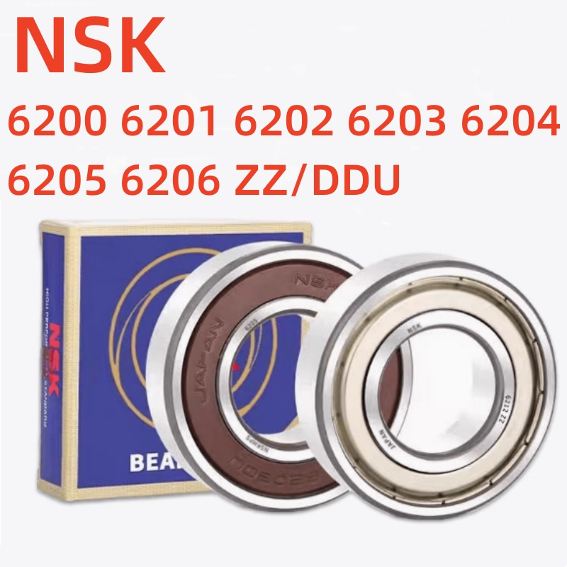 Nsk ญี่ปุ่นนําเข้าแบริ่งปิดผนึกความเร็วสูง 6200ซซ 6201 6202 6203 6204 6205 6206ง