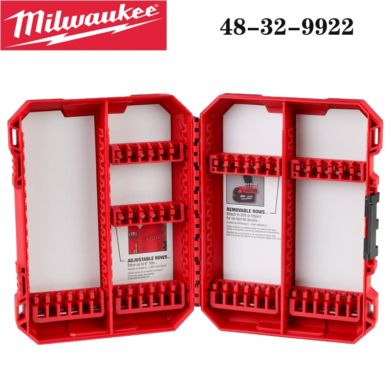 Milwaukee 48-32-9922 การบรรจุ กล่องเก็บของประเภทแรงกระแทกการหลีกเลี่ยงการชนทนทานเครื่องมืออุปกรณ์เสริมกล่องเก็บ