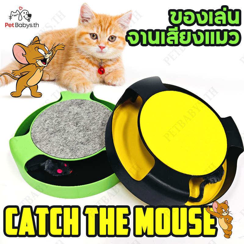 ของเล่นจานเสียงแมว รางบอลแมว ของเล่นแมว Catch the Mouse Motion Cat Toy ของเล่นสัตว์เลี้ยง แมว