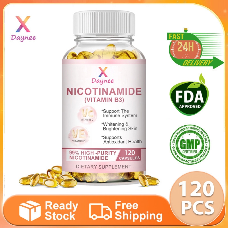 Niacinamide Whitening Capsules มีสารต้านอนุมูลอิสระวิตามินบี 3 ซึ่งสามารถปรับสีผิวให้กระจ่างใสและให้อาหารเสริม C&E