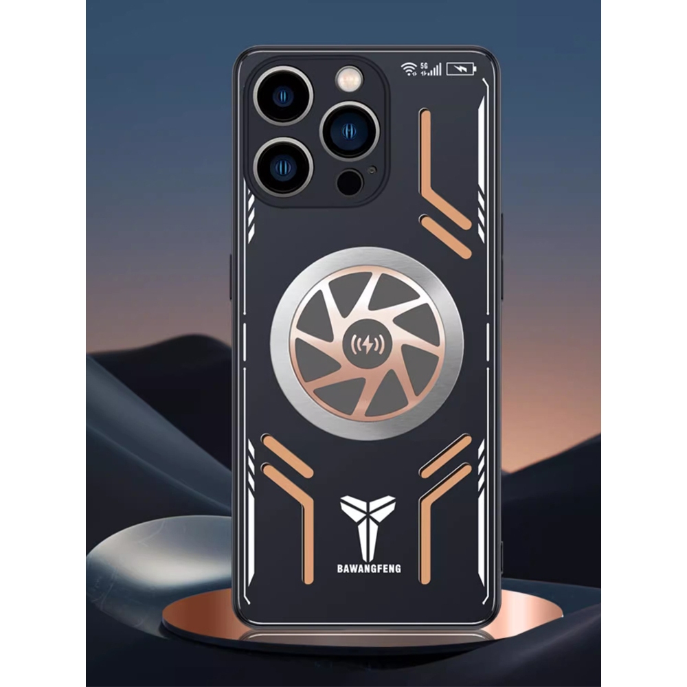แฟชั่นสีแดงทองแดง Graphene Cooling สําหรับ 16 Pro Max 15 14 13 12 11 Pro Max 16 Plus 5G การกระจายความร้อนกรณีกันกระแทกโลหะฝาครอบแม่เหล็กโทรศัพท์ปลอก Funda Capa