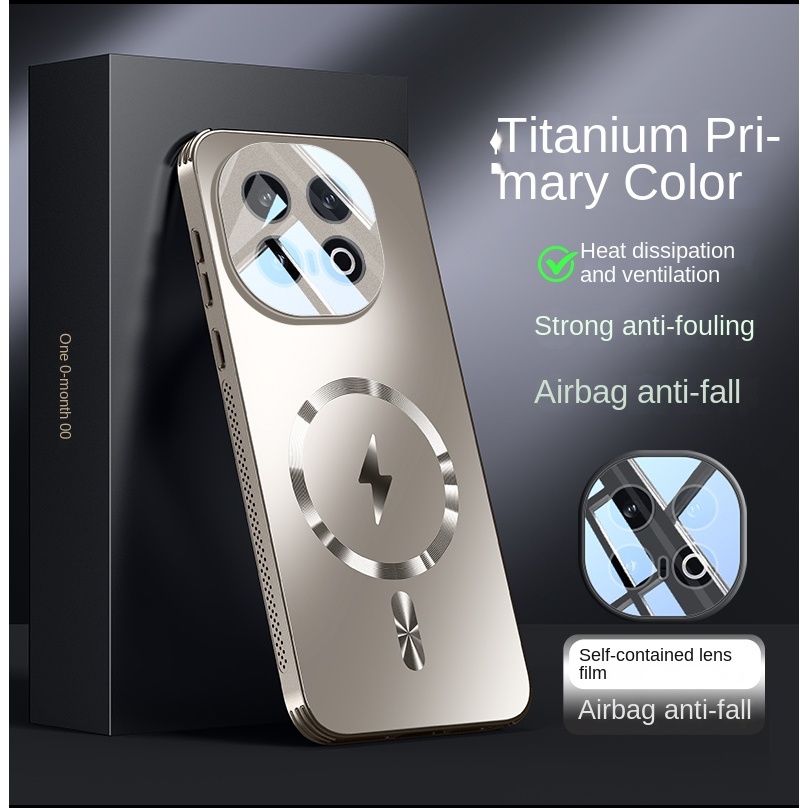 ปลอกสําหรับ VIVO IQOO 13 Pro กรณี Hard Matte ผิวความรู้สึกแม่เหล็กไร้สายชาร์จเลนส์ป้องกันปกหลังสําหร