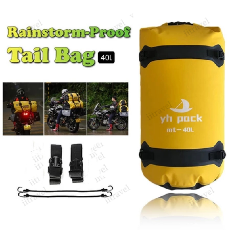 กระเป๋ามัดหลังกันน้ำ ขนาด 40/80L กันฝน กันฝุ่น กันหมอก กระเป๋ากันน้ำ Motorcycle bag - รูปที่ 5