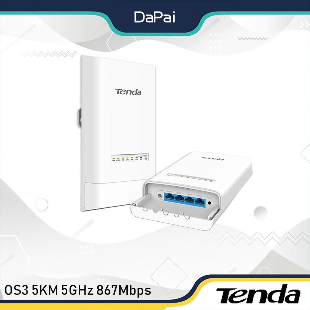 Tenda OS3 5KM 5GHz 867Mbps Outdoor CPE Wireless WiFi Repeater Extender Router AP Access Point Wi-Fi 
