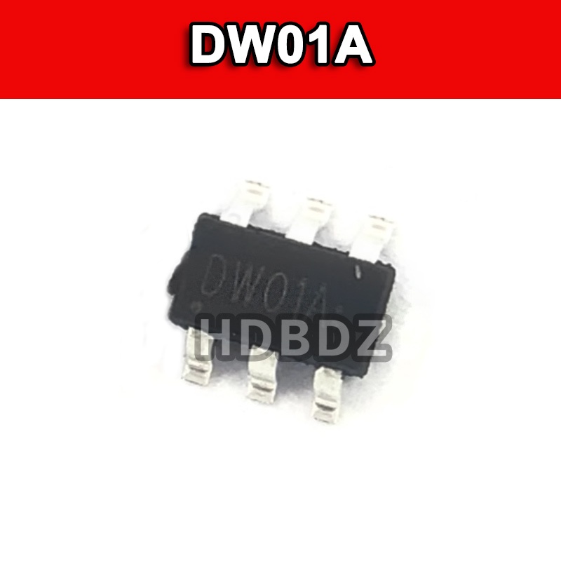 20~50pcs DW01A SOT23-6 DW01 ชิปการจัดการแบตเตอรี่ลิเธียม IC SMD