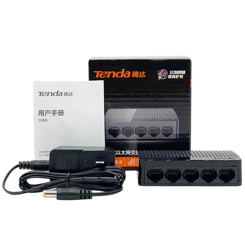 Tenda SG105M พอร์ต Gigabit ทั้งหมดความเร็วสูง ​​สวิตช์อีเธอร์เน็ตเครือข่าย 5 พอร์ต 1000Mbps ปลั๊กฮับ LAN Fast/Half Duplex and Play