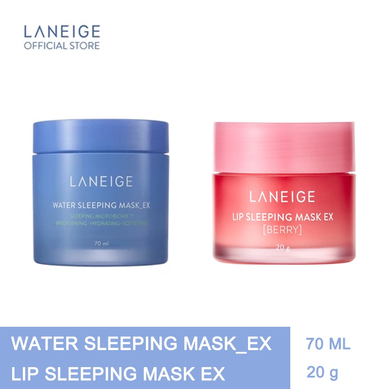 LANEIGE Water Sleeping Mask EX (70ml/Value pack) วอเตอร์ สลิปปิ้ง มาส์ก+Lip Sleeping Mask EX [Berry] 20g