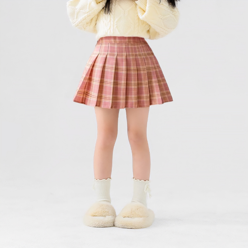 Nnjxd แฟชั ่ นเกาหลีเด ็ กผู ้ หญิงกระโปรงเอวสูง Academy สไตล ์ Jk Slim กระโปรงจีบ Skater เทนนิสโรงเรียนกระโปรงกางเกงความปลอดภัย - รูปที่ 2