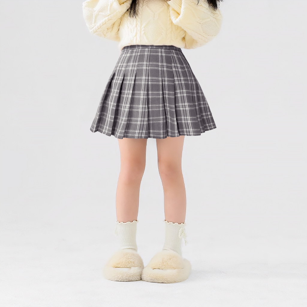 Nnjxd แฟชั ่ นเกาหลีเด ็ กผู ้ หญิงกระโปรงเอวสูง Academy สไตล ์ Jk Slim กระโปรงจีบ Skater เทนนิสโรงเรียนกระโปรงกางเกงความปลอดภัย - รูปที่ 3