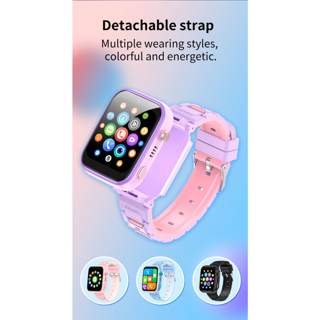 T45 เด็กสมาร์ทนาฬิกา 4G Anti-Lost Video Watch 16G หน่วยความจํา IP67 กันน้ํานาฬิกาโทรศัพท์เด็ก