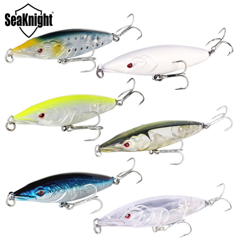 SeaKnight SK054 Hard Lure ดินสอน้ําเค็ม 16g 110mm Topwater เหยื่อปลอมลอยชีวิตเช่น 3D ตายาวหล่อเหยื่อแข็งสําหรับตกปลาทะเล
