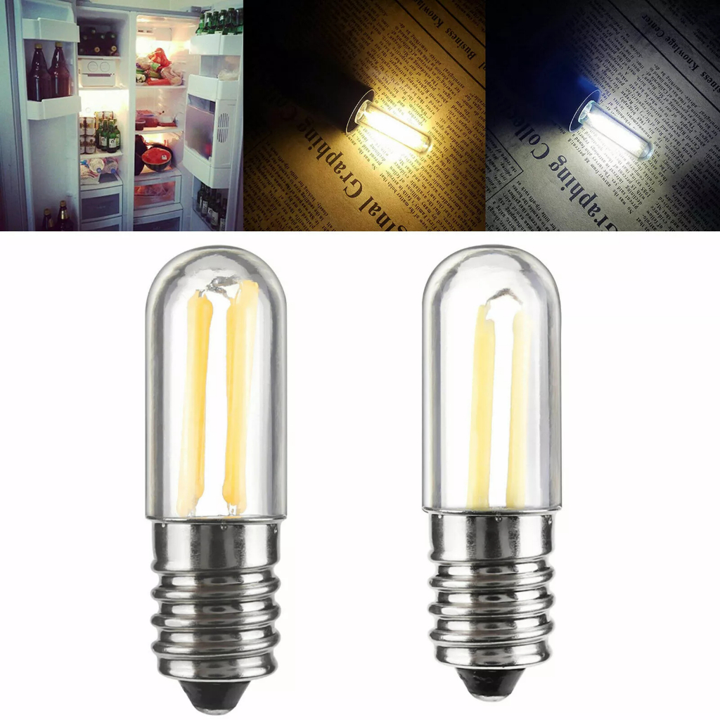 หรี่แสงได้หลอดไฟตู้เย็น Led 1W 2W 3W หลอดไฟ AC220V E14 E12 เย็น Warm Filament ข้าวโพด Mini สําหรับตู้เย็นตกแต่งห้องนั่งเล่นเปลี่ยน 20W 30W ฮาโลเจน