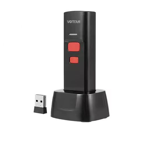 เครื่องสแกนบาร์โค้ดไร้สาย Mini Bluetooth 1D 2D QR Code Scanner 3-in-1 Bluetooth & 2.4G & USB Wire Ba