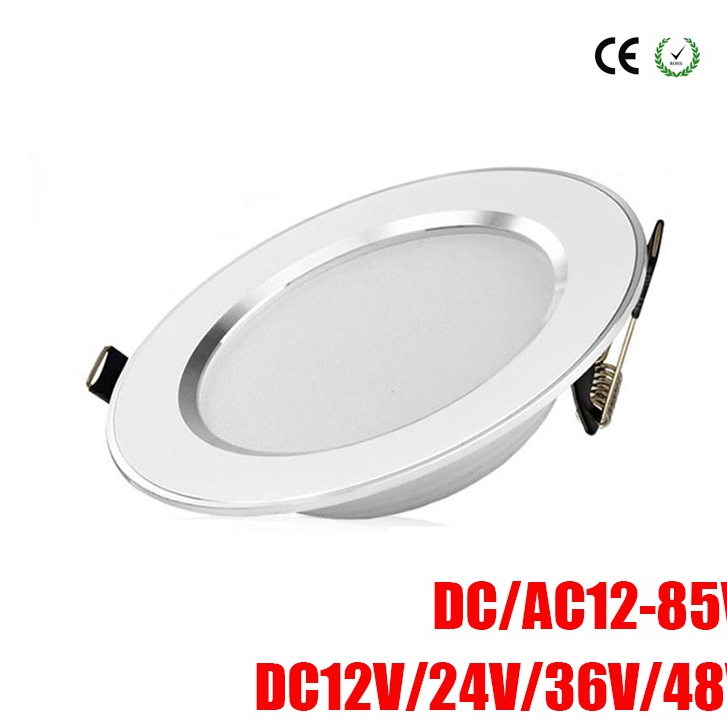 ไฟดาวน์ไลท์ LED DC AC 12v 24v 36V 48V 6W 9W 12W 15W 24W แบบบางพิเศษ สําหรับเรือ คาราวาน