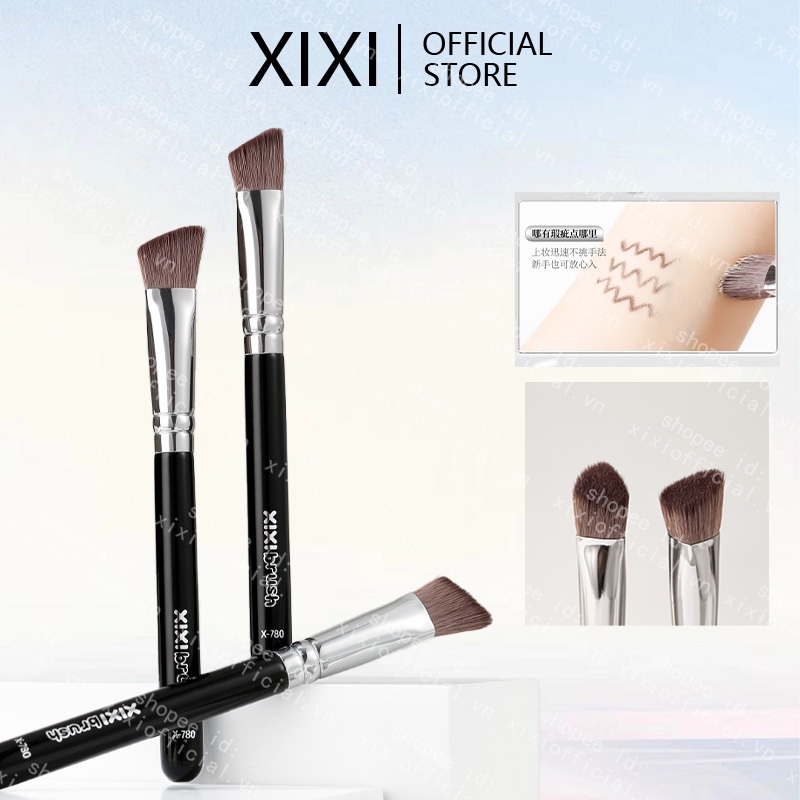 Xixi แปรงแต่งหน้าคอนซีลเลอร์ตาสามเหลี่ยมแปรงรองพื้นสําหรับครีมเหลวผสมปกปิดเครื่องมือแต่งหน้าเครื่องสําอาง NO.X780