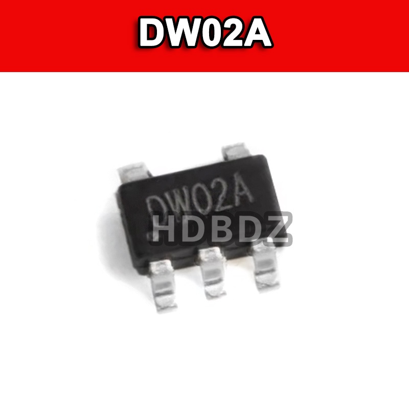 10~30pcs DW02A SOT23-5 DW02 แบตเตอรี่ลิเธียมชิปป้องกัน IC SMD