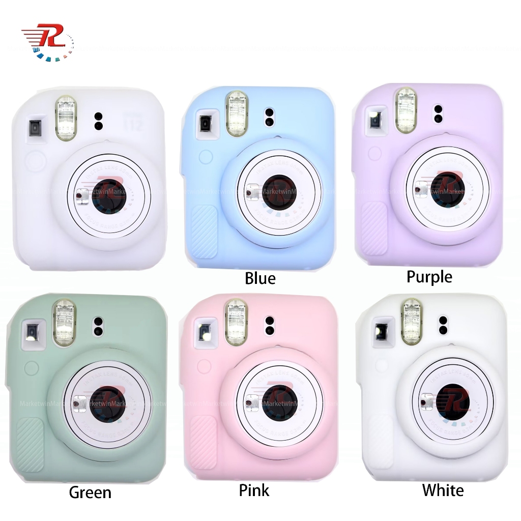 Fujifilm Instax Mini 12 ยางซิลิโคนอ่อนกล้องสําหรับ Fujifilm Instax Mini 12