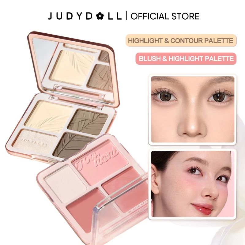 Judydoll บลัชออน พาเลทไฮไลท์-คอนทัวร์ ติดทนนาน หลายเฉดสี