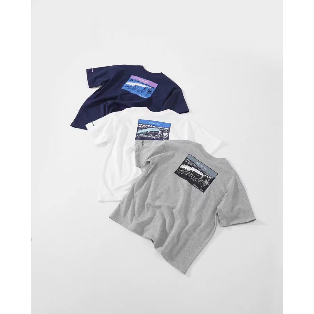 Colum Outdoor Breathable Mountain Top พิมพ์เสื้อยืดแขนสั้นหลวม