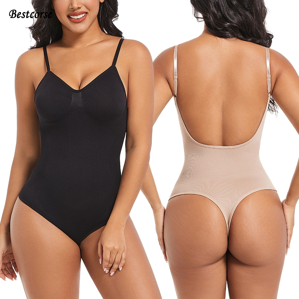 Bestcorse XS ไม่มีรอยต่อ ไร้รอยต่อ ชุดกระชับสัดส่วน บอดี้สูท ผู้หญิง ขนาดแบนหน้าท้องเอวการบีบอัด บอด