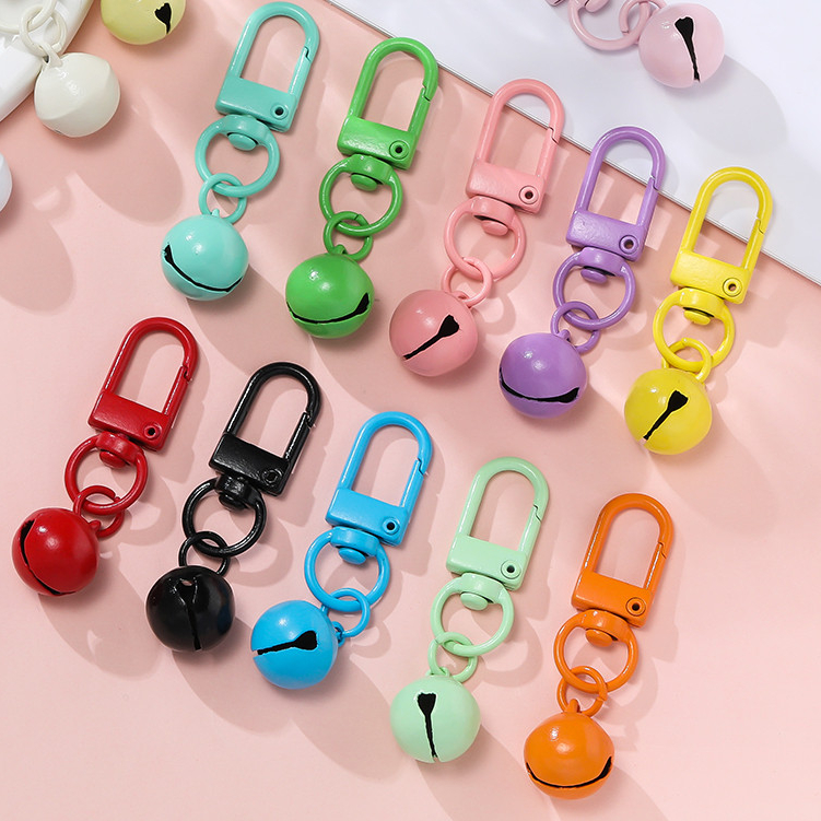 1 ชิ้นพวงกุญแจขนาดเล็ก Bell DIY เครื่องประดับทําอุปกรณ์เสริม Keyfob Charm โลหะแยกแหวนสําหรับพวงกุญแจจี้