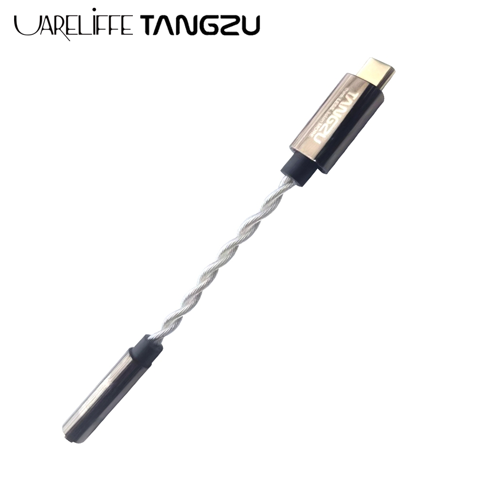Uareliffe TANGZU 3.5 มม.Type-C HiFi หูฟังเครื่องขยายเสียง DAC สายสัญญาณต่ําอัตราส่วนเสียงรบกวน ที่มีประสิทธิภาพถอดรหัสอะแดปเตอร์เสียงสําหรับ Android lOS โทรศัพท์