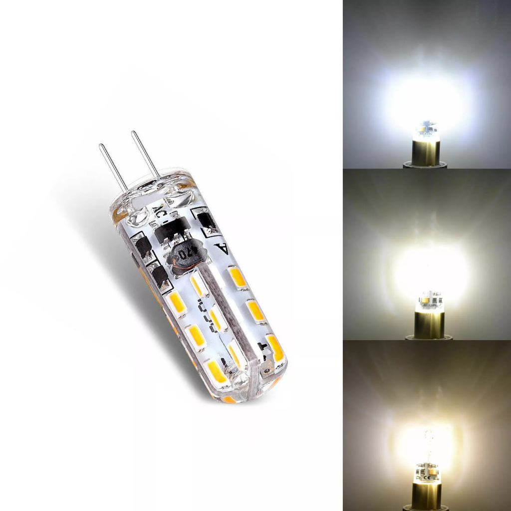 Mini G4 หลอดไฟ Led 24Leds 2W หลอดไฟซิลิโคน AC/DC12V 220V สีขาวเป็นกลาง 4000K โคมระย้า Spotlight Bombillas Smd ข้าวโพดโคมไฟบ้านตกแต่งกลางคืน