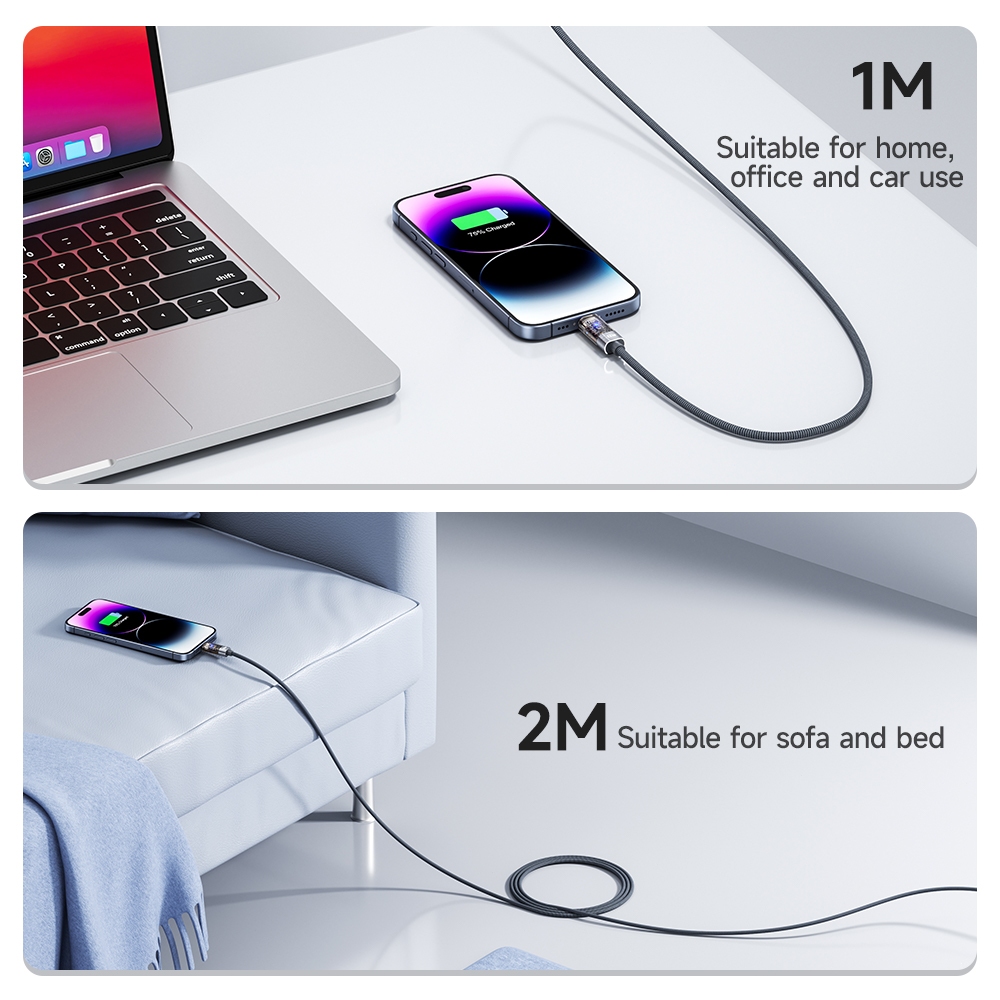 Toocki 100W USB Type C สายปิดอัตโนมัติ LED แสดงสถานะ Fast รูปที่ 8