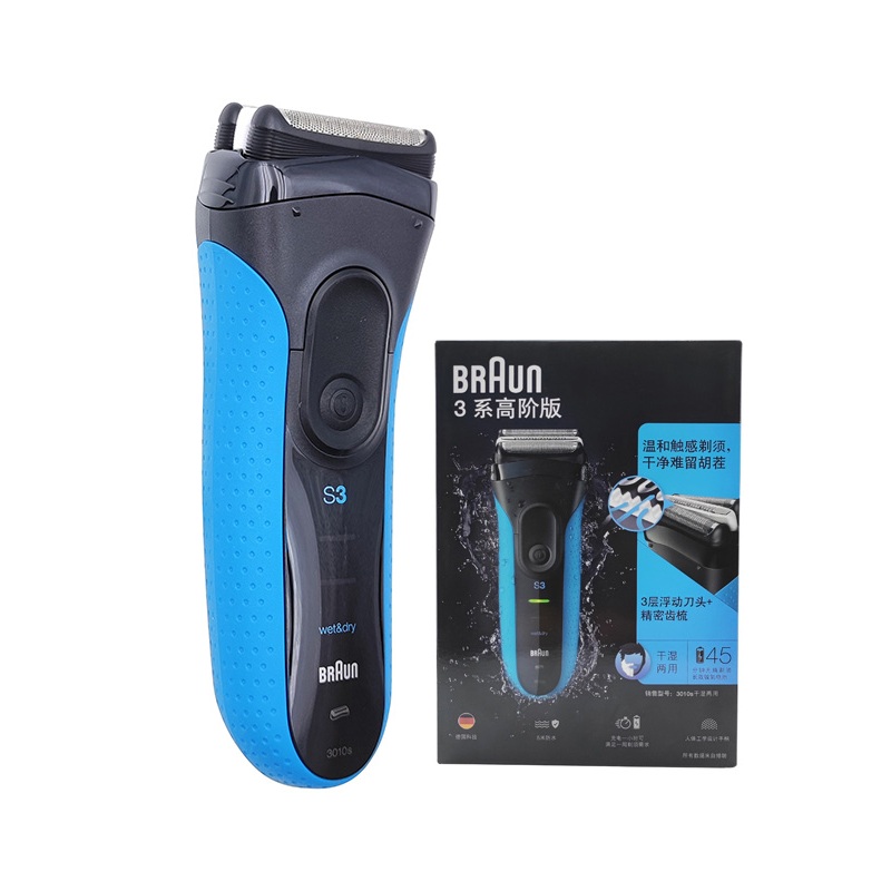 เบราน์ ส3 3010ส เครื่องโกนหนวดไฟฟ้าสําหรับผู้ชายโกนหนวดเครื่องเครามอเตอร์ความเร็วสูงมีดโกนไฟฟ้า