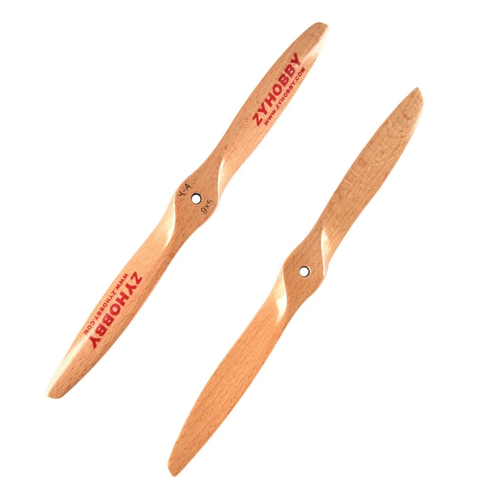ZYNHOBBY 9-20 นิ้วเบนซิน RC เครื่องบินใบพัด Beech ไม้ 2 ใบมีดรถแทรกเตอร์ CW Prop สําหรับปีกคงที่ RC น้ํามันรุ่นเครื่องบิน